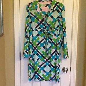 Lilly Pulitzer geometric empire waist drawstring